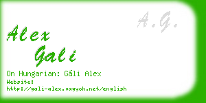 alex gali business card